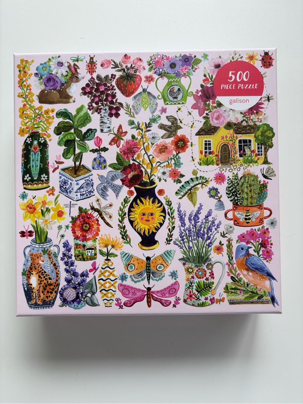 Galison Buzzy Bouquets 500 Piece Puzzle